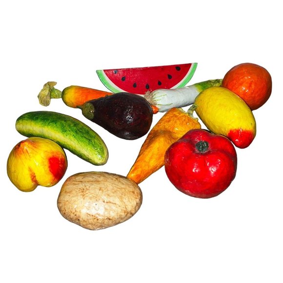 Unbranded Accents Vintage Lot Of 1 Paper Mache Fruits And